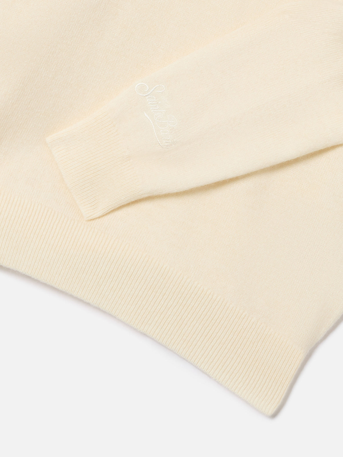 Cream Douglas Light wool and cashmere blend crewneck with Donald Duck intarsia | Special edition