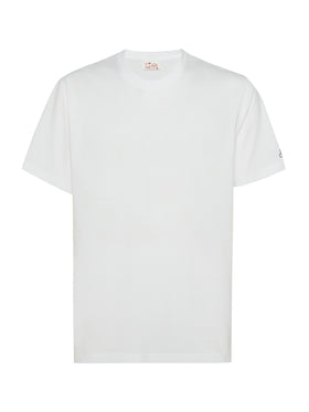 White cotton jersey t-shirt Dover with St. Barth embroidery