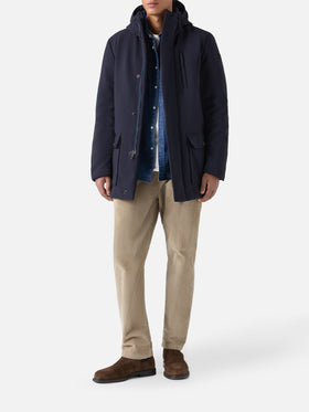 Cappotto con cappuccio Duke blu navy