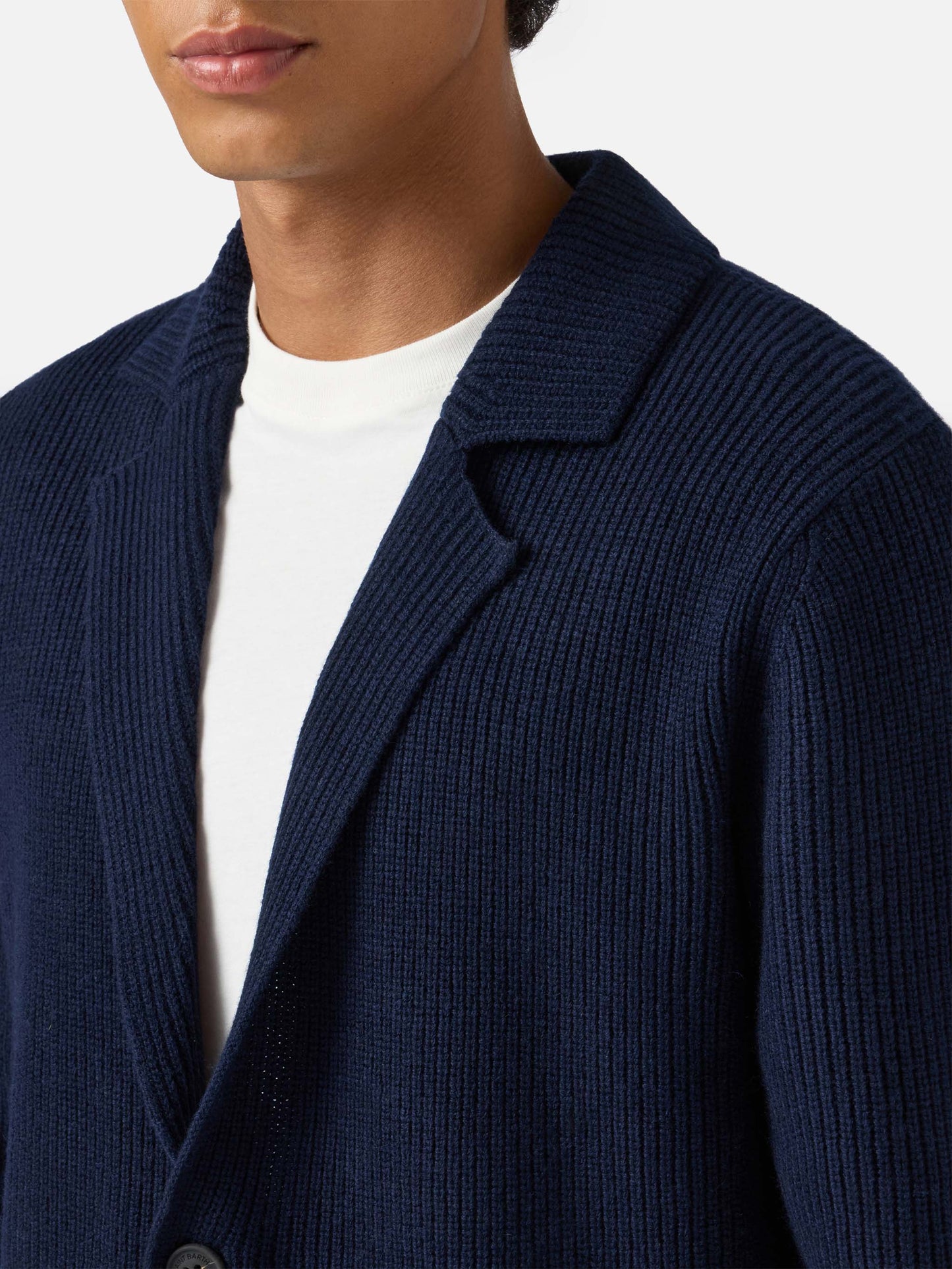 Blazer Eaton in lana blu notte