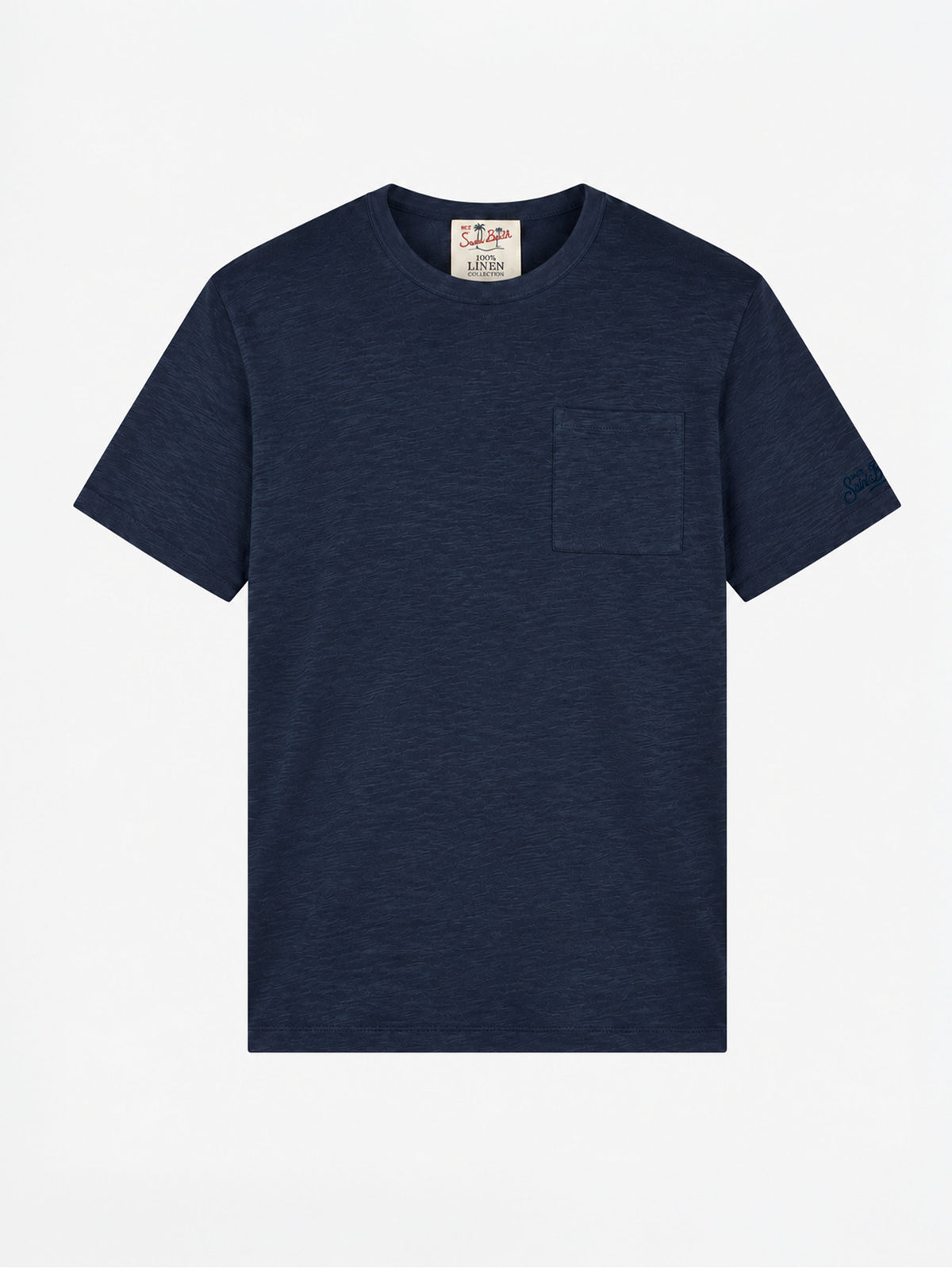 Camiseta Ecstasea de lino azul marino 