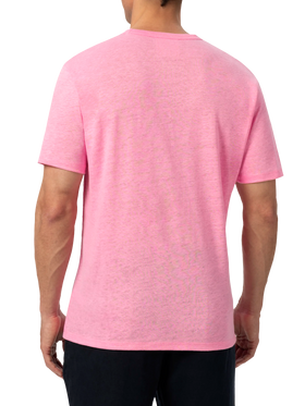 T-Shirt aus Leinenjersey in Blasenrosa Ecstasea