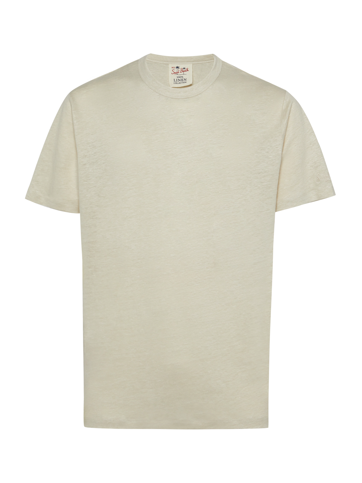 Cremefarbenes T-Shirt aus Leinenjersey Ecstasea