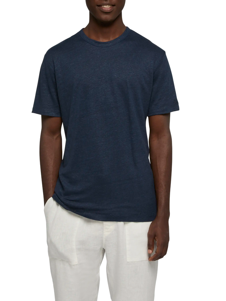 Navy blue linen jersey t-shirt Ecstasea