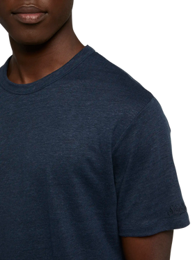 Navy blue linen jersey t-shirt Ecstasea