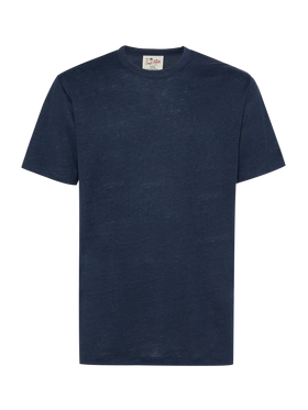 Navy blue linen jersey t-shirt Ecstasea
