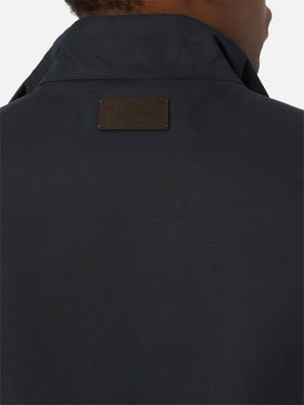 Gilet blu navy cerato Edgar con fodera in teddy