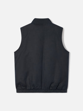 Chaleco encerado Edgar Navy blue con cuello de pana 
