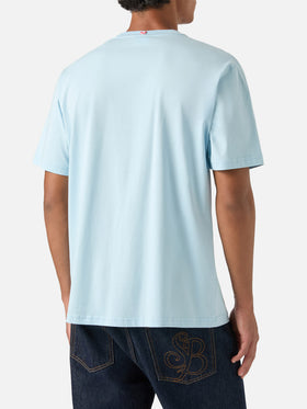 Ligera blue Cada camiseta de algodón 