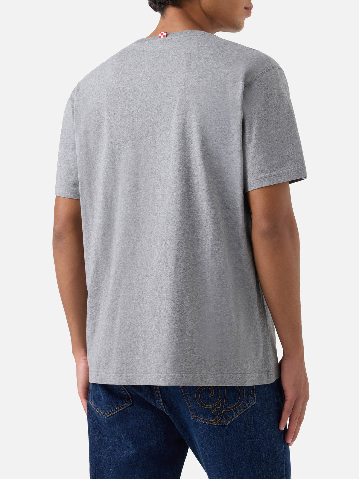 Chaque t-shirt en coton gris 