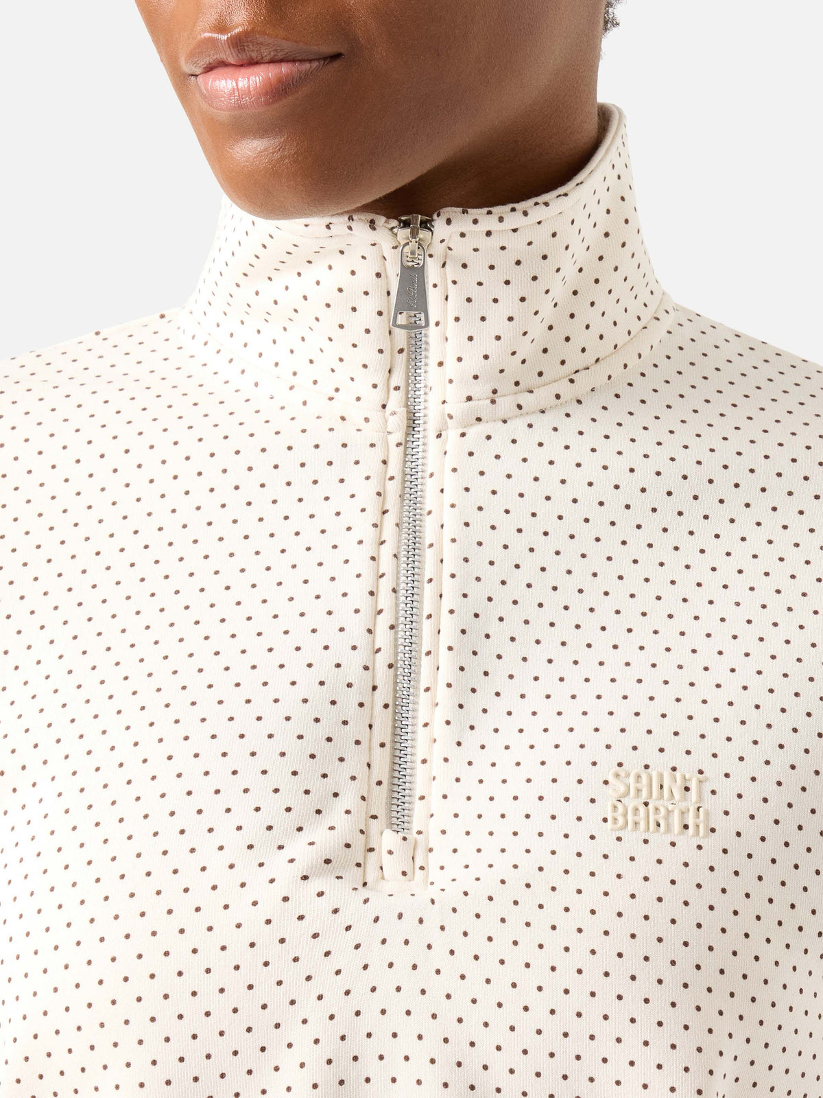 Eliade sweatshirt with micro polka dot print