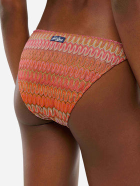Slip mare Elea in tessuto raschel arancio