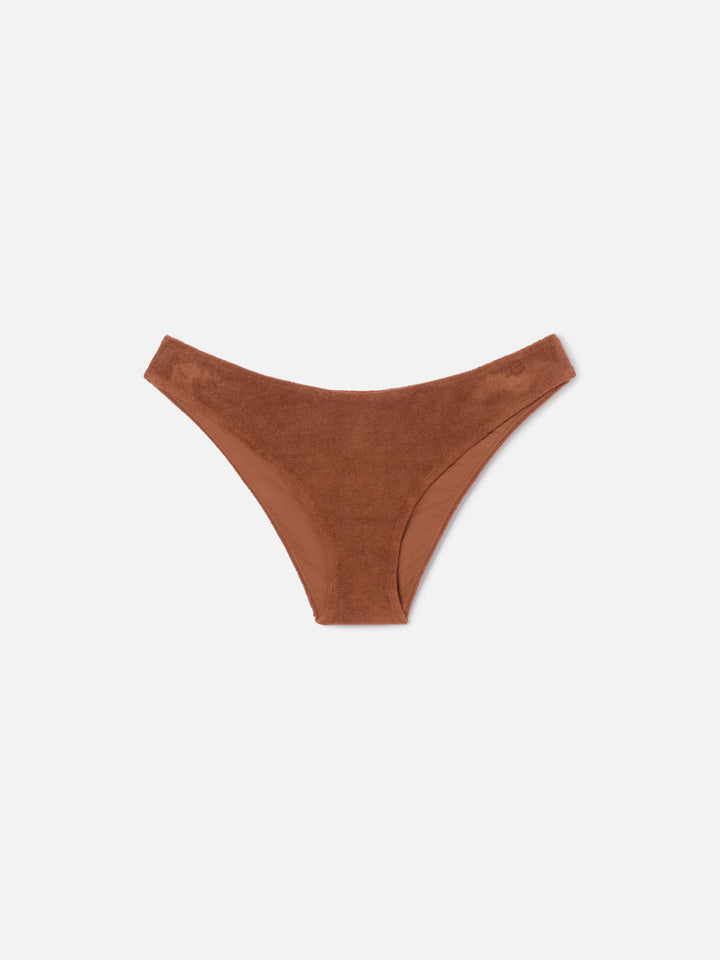 Bas de maillot Elise en éponge marron 