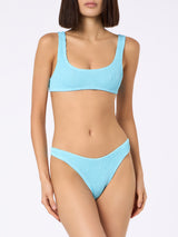 Bikini da donna azzurro classico crinkle Naima Elise