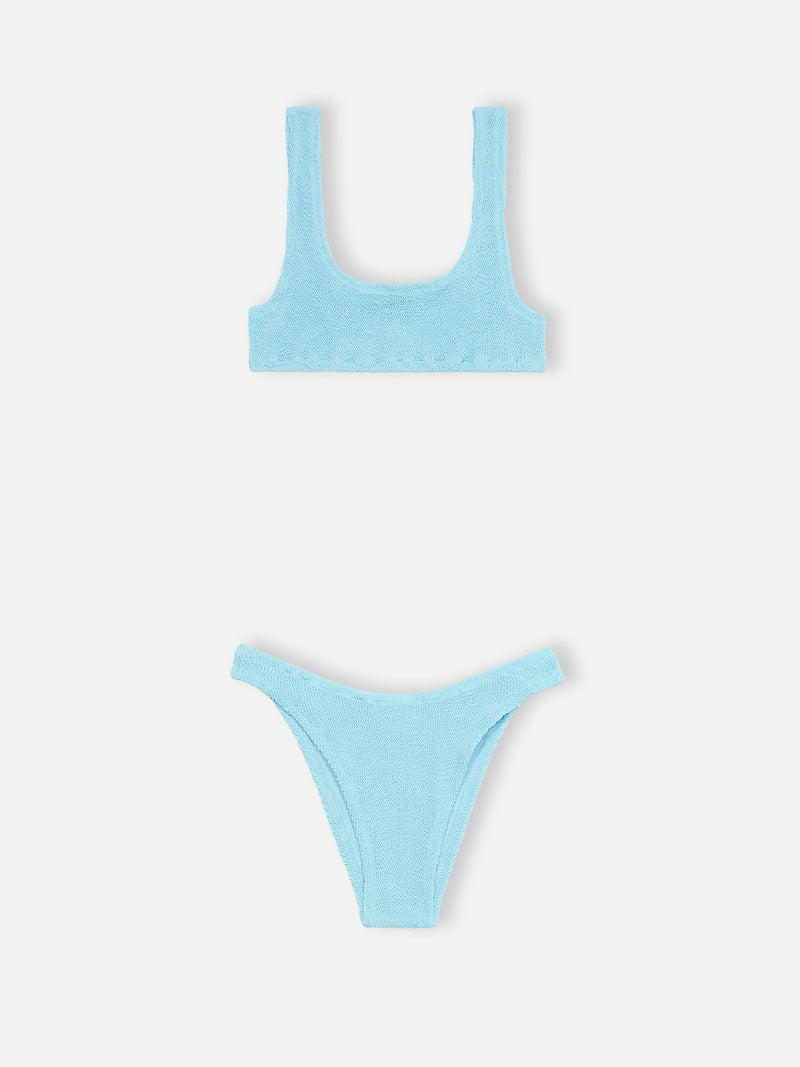 Bikini donna azzurro classico stropicciato Naima Elise