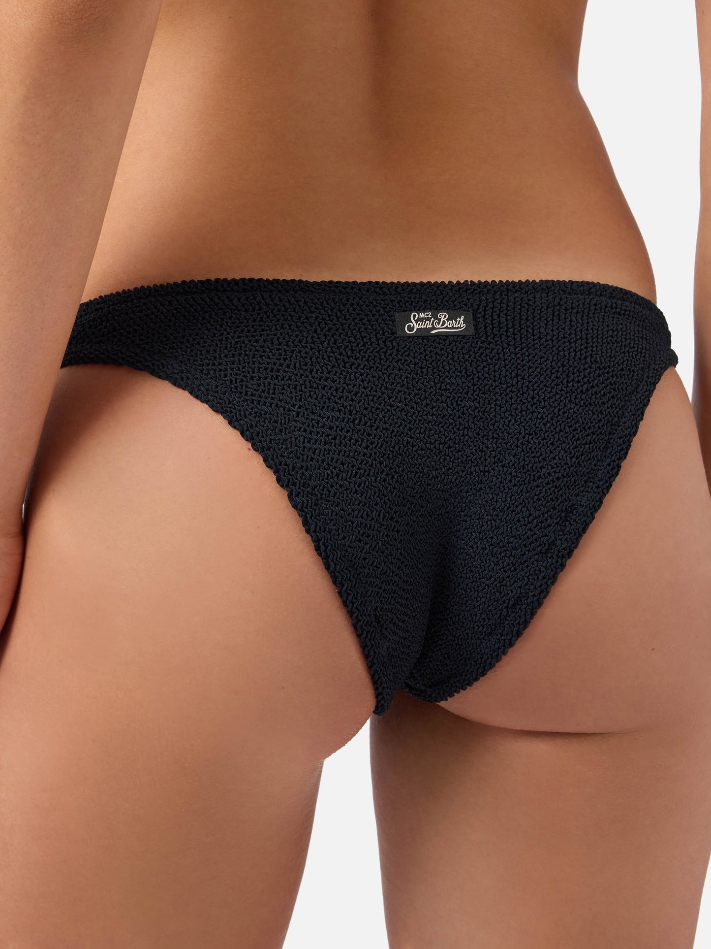 Bikini negro de efecto arrugado Amira Elise 