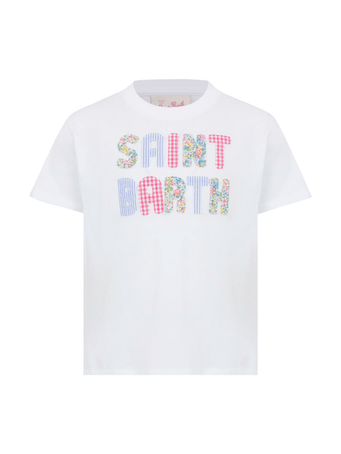 Elly cotton jersey crewneck t-shirt with Saint Barth patch - MC2 Saint Barth