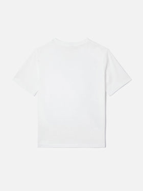Portland Jr T-Shirt mit Habitué-Stickerei auf der Vorder- und Rückseite 