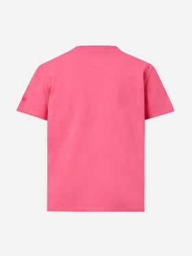 T-shirt Elly fuchsia con ricamo