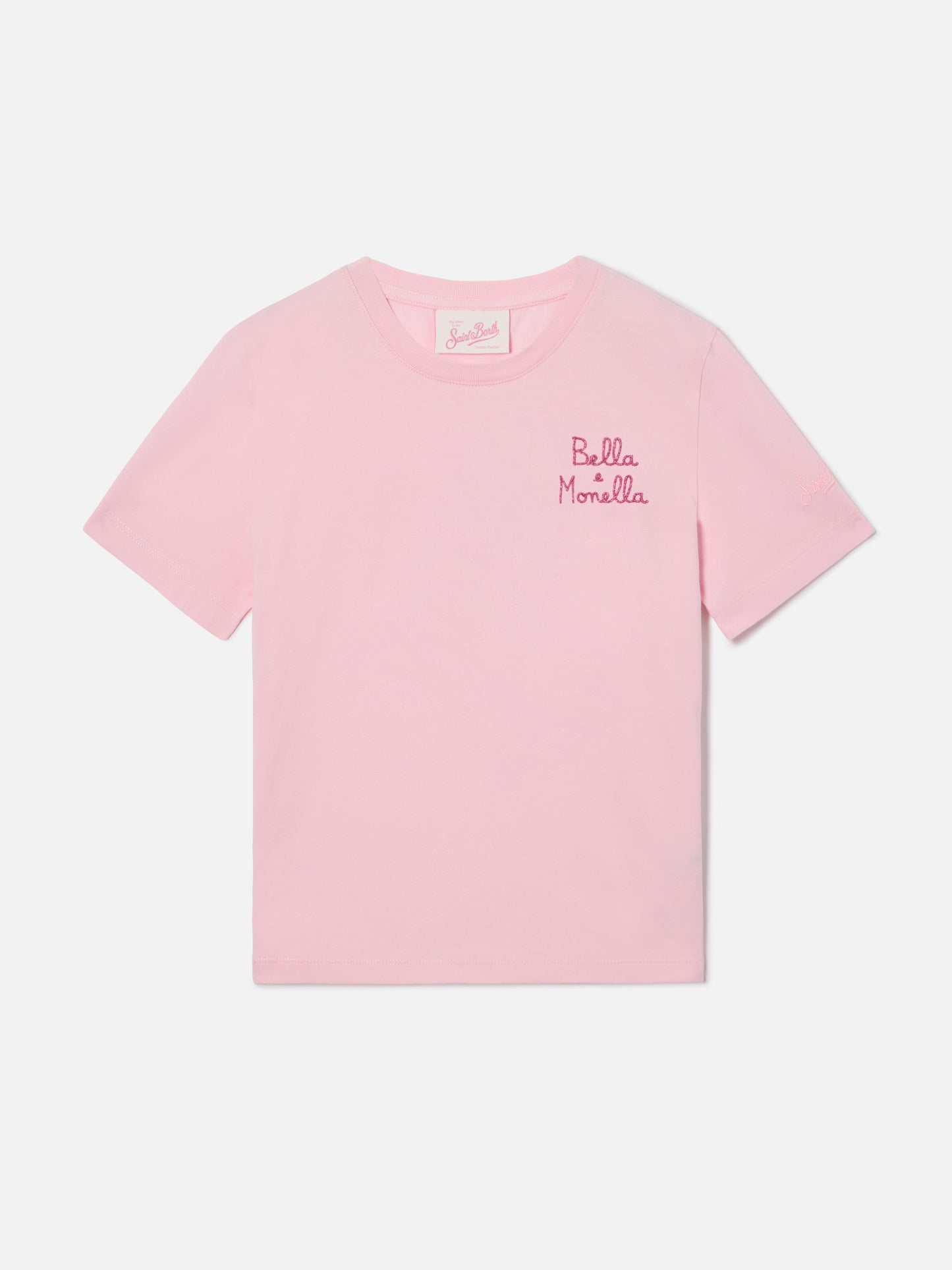 T-shirt Elly rosa con ricamo Bella Monella