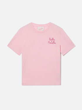 T-shirt Elly rosa con ricamo Bella Monella
