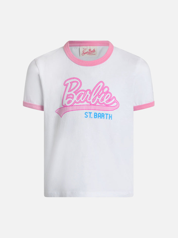 T-shirt girocollo da bambina in jersey di cotone Elly con stampa Barbie Saint Barth | EDIZIONE SPECIALE BARBIER