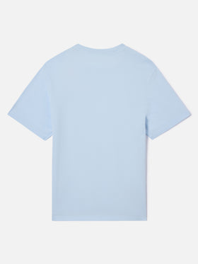 T-shirt Emilie azzurra con ricamo Mi fai volare e charm