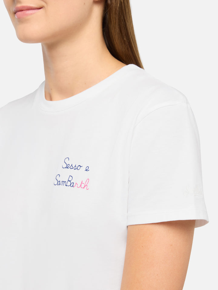 T-shirt Emilie in cotone con ricamo Sesso e Sambarth