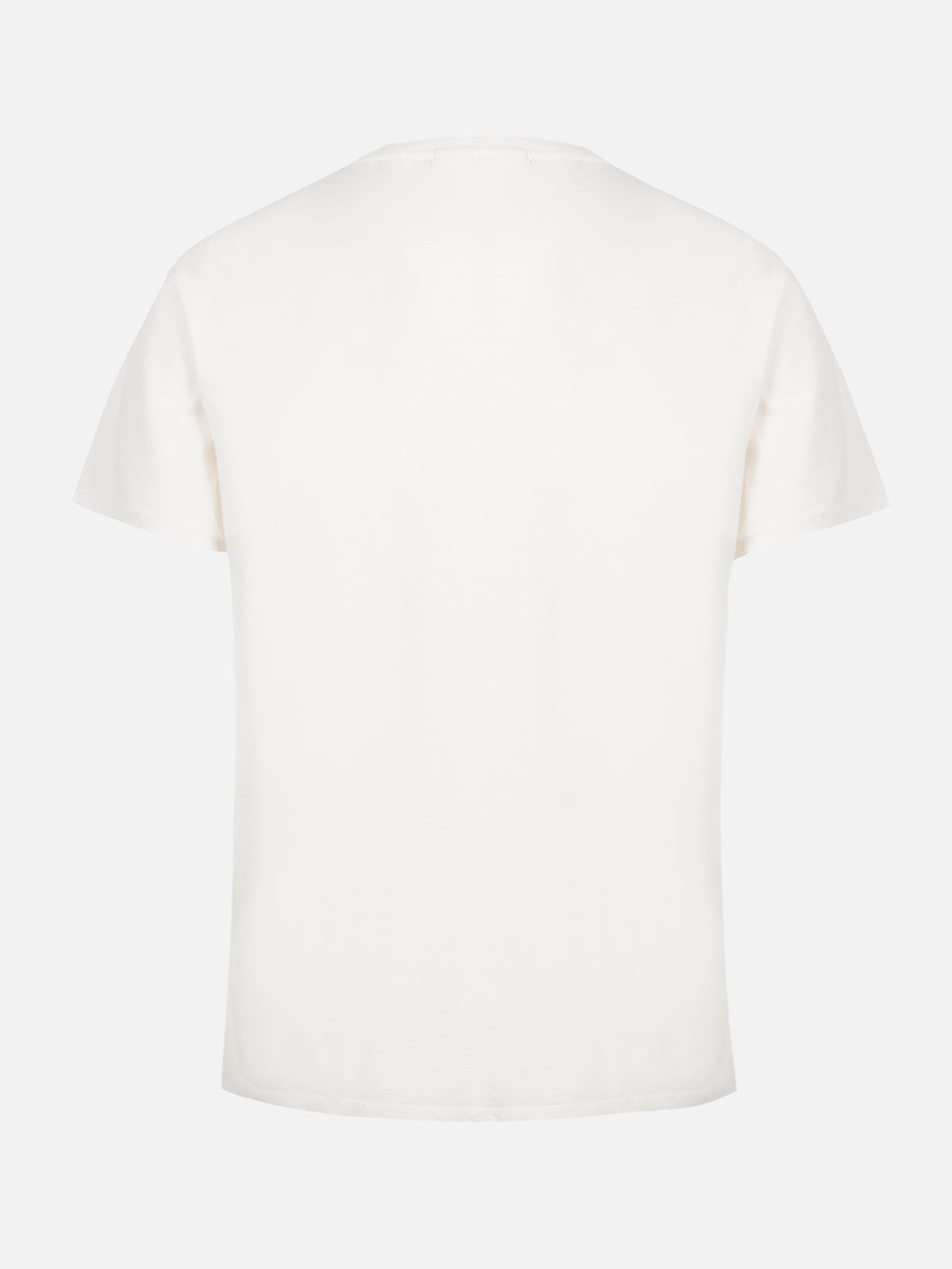 Woman off-white cotton jersey crewneck t-shirt Emilie - MC2 Saint Barth