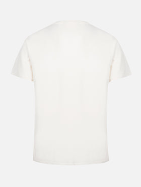 Woman off-white cotton jersey crewneck t-shirt Emilie - MC2 Saint Barth