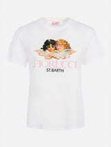 Woman cotton jersey crewneck t-shirt Emilie with Fiorucci Angels placed print | FIORUCCI SPECIAL EDITION