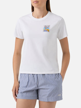 White Emilie T-shirt with Spritzo d’Amore print