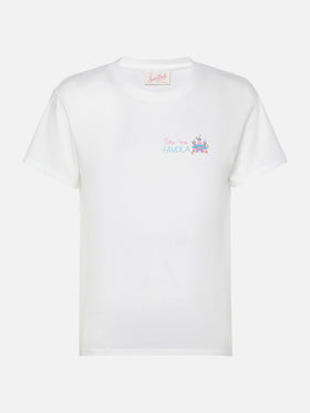 Emilie t-shirt in cotone con ricamo Sto 'na favola