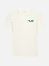 Emilie cotton t-shirt with Saint Barth tennis crew print