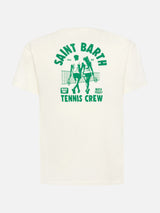 Baumwoll-T-Shirt Emilie mit Saint Barth Tennis Crew-Print