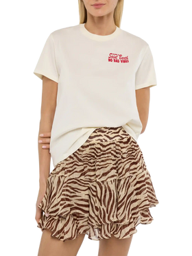 Baumwoll-T-Shirt Emilie mit „No Bad Vibes“-Aufdruck