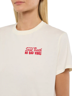 Baumwoll-T-Shirt Emilie mit „No Bad Vibes“-Aufdruck