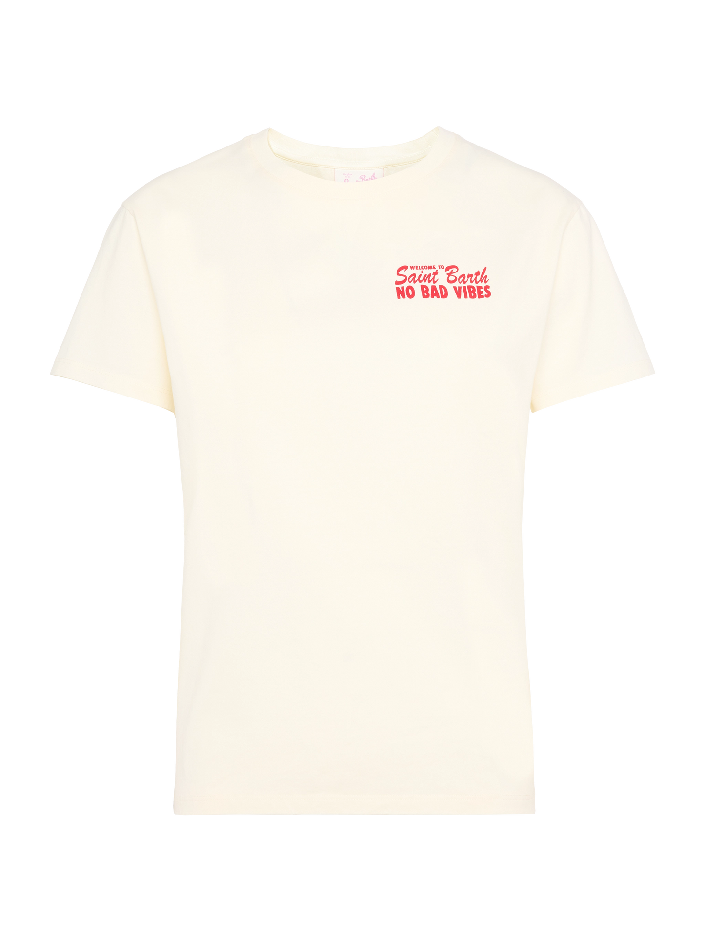 Baumwoll-T-Shirt Emilie mit „No Bad Vibes“-Aufdruck