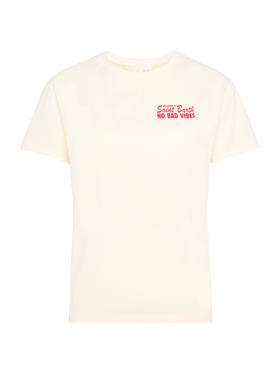 Baumwoll-T-Shirt Emilie mit „No Bad Vibes“-Aufdruck
