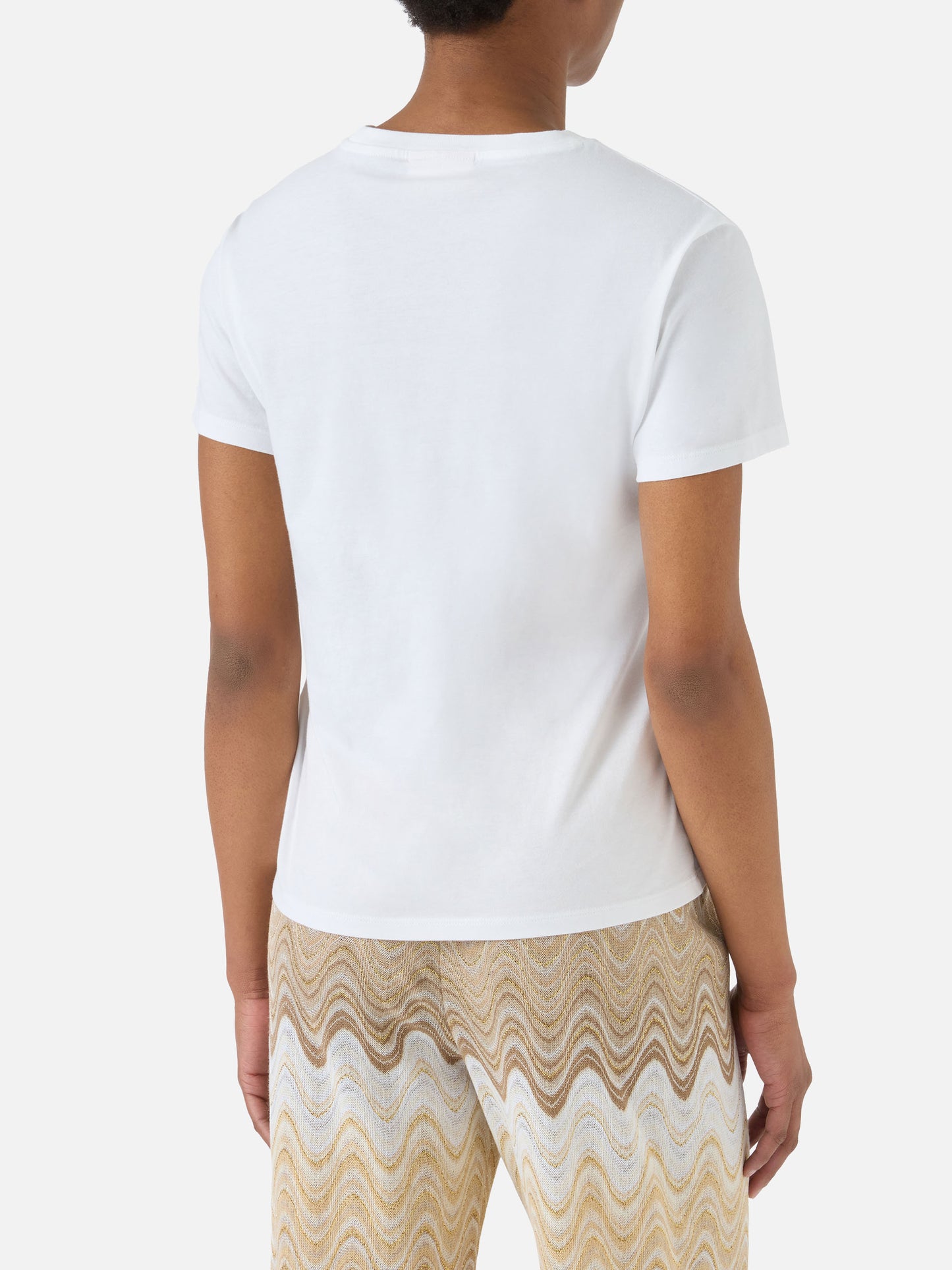 White Emilie T-shirt with Group Therapy embroidery