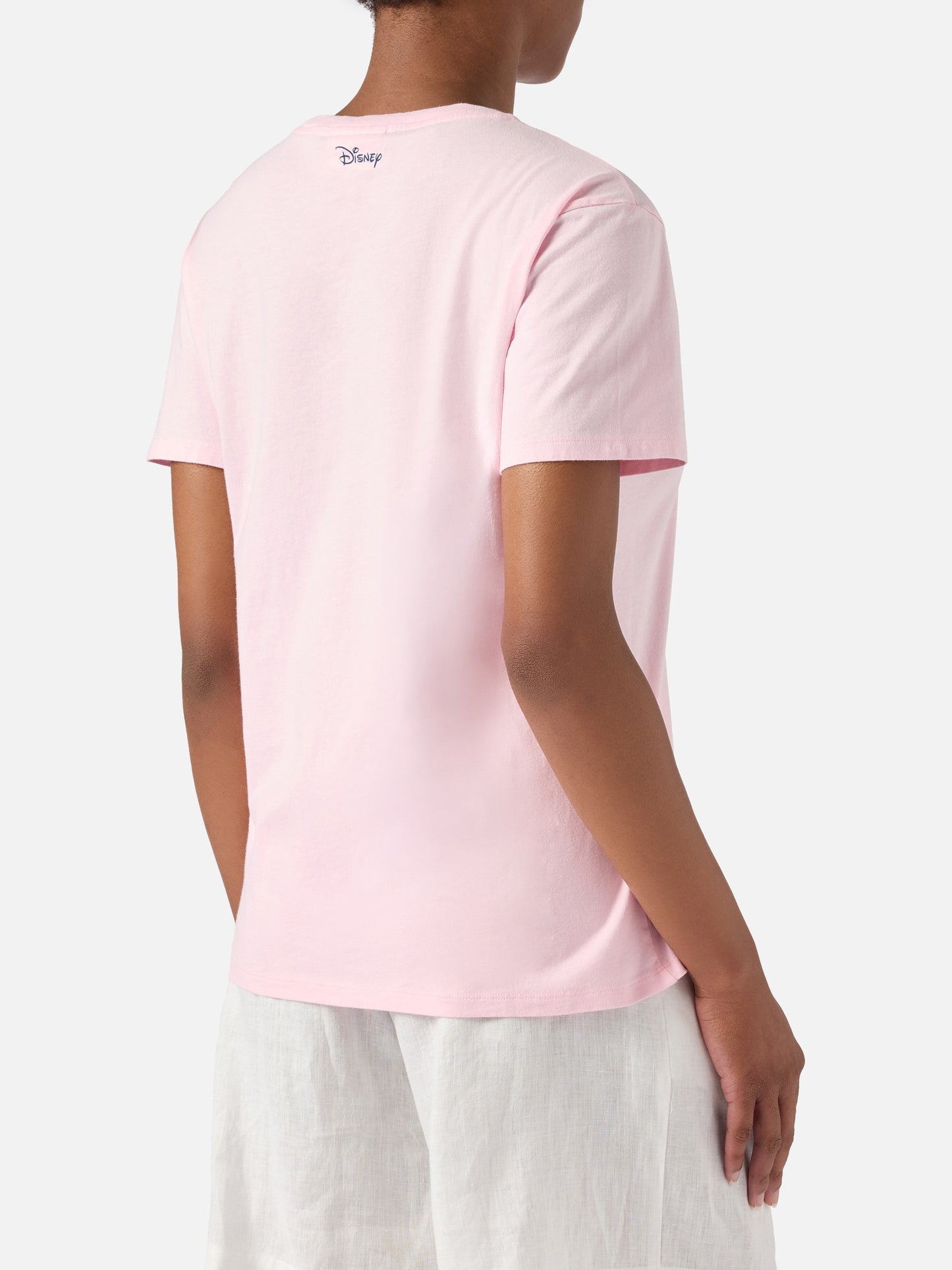 T-shirt Emilie blanc avec imprimé Minnie et broderie Mi fai impazzire | Édition spéciale 