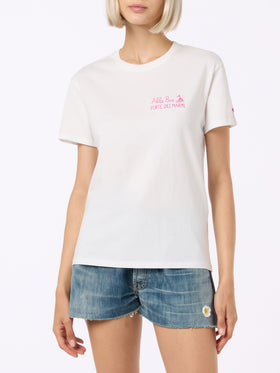 T-shirt girocollo in jersey di cotone da donna Emilie con stampa Ti Amo Forte | ALLE BOE SPECIAL EDITION