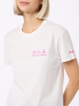 T-shirt girocollo in jersey di cotone da donna Emilie con stampa Amo Forte | ALLE BOE SPECIAL EDITION