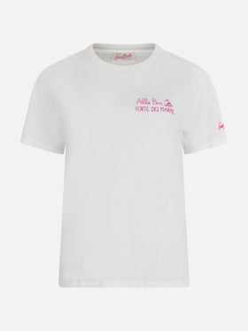 T-shirt girocollo in jersey di cotone da donna Emilie con stampa Ti Amo Forte | ALLE BOE SPECIAL EDITION