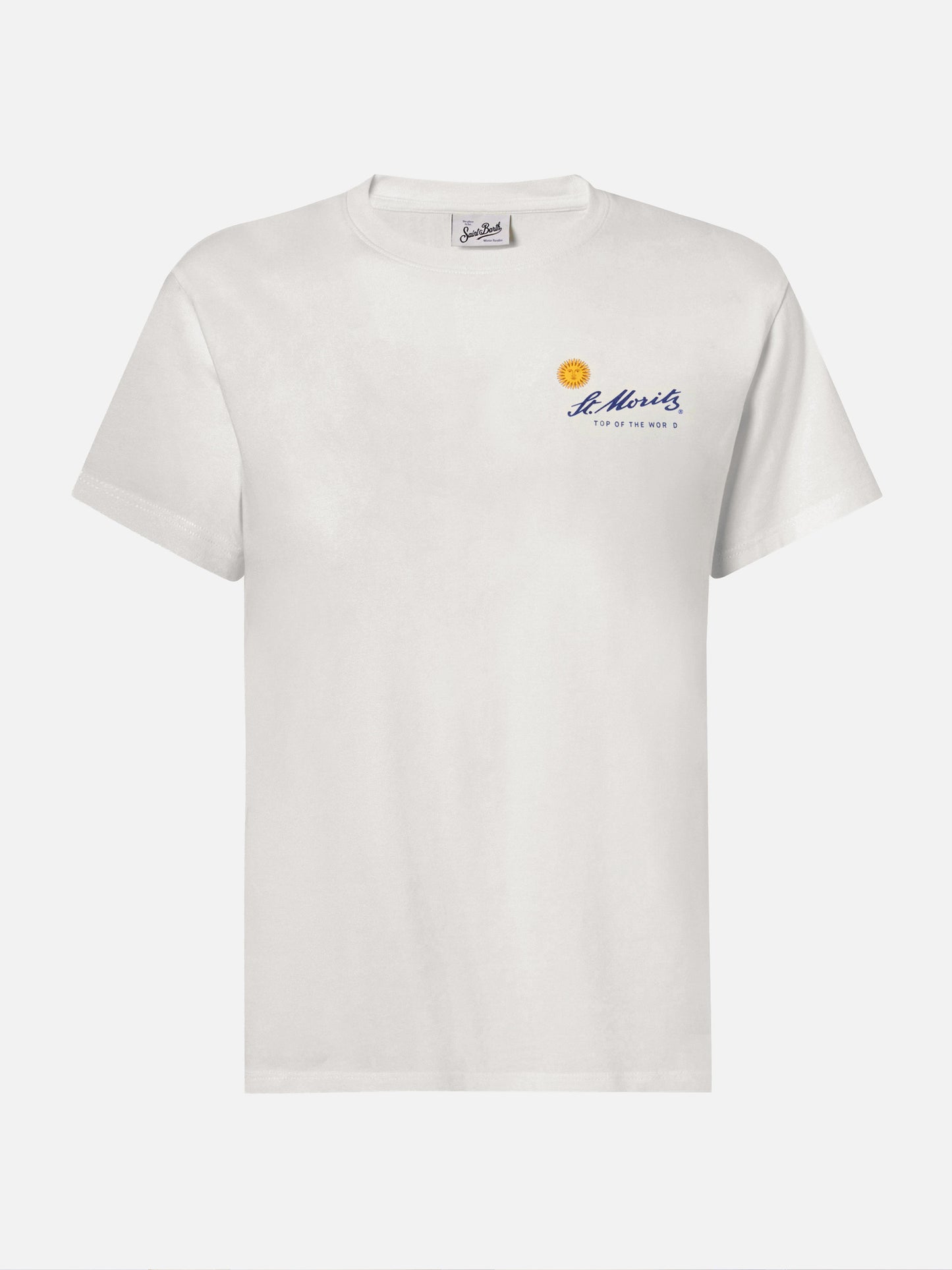 T-shirt Emilie in cotone bianco con stampa St. Moritz | ST. MORITZ TOP OF THE WORLD SPECIAL EDITION