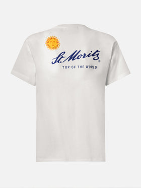 T-shirt Emilie in cotone bianco con stampa St. Moritz | ST. MORITZ TOP OF THE WORLD SPECIAL EDITION