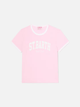 T-shirt Emilie String rosa con stampa Sport Club