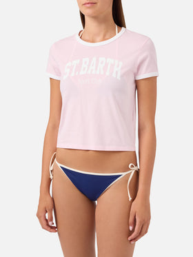 T-shirt Emilie String rose avec imprimé Sport Club 