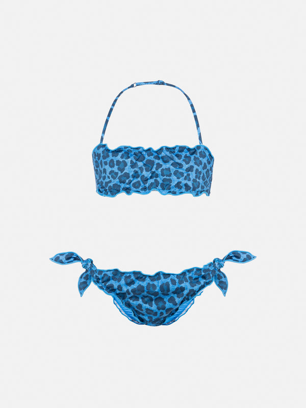 Bikini Emy a fascia classico con stampa animalier