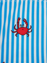 Girl classic bandeau bikini Emy with crab print